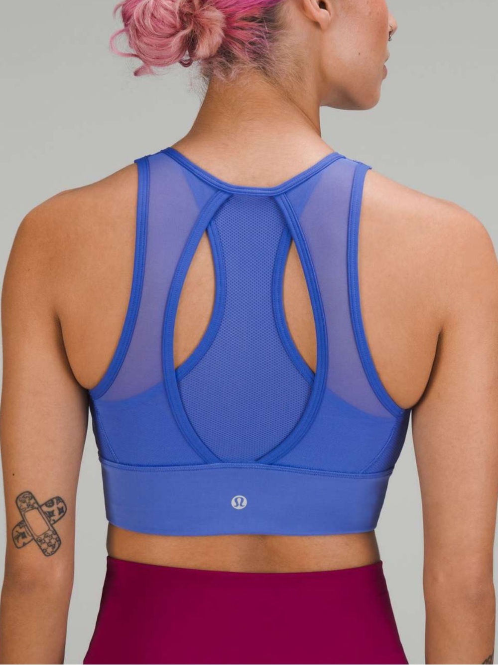 Lululemon Everlux High-Neck Train Bra in Wild Indigo - Size 10